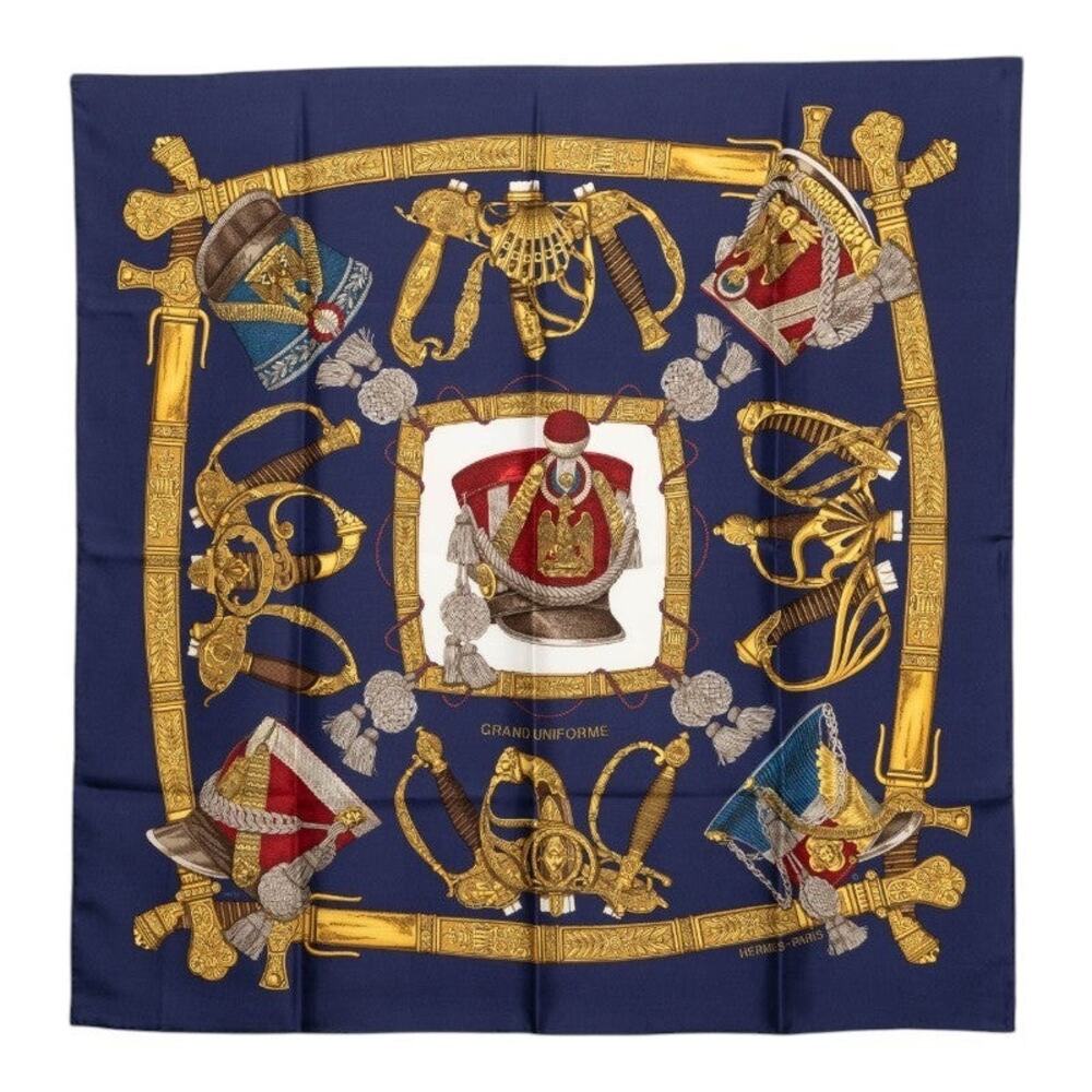Hermes Carre 90 Grand Uniforme Scarf Multicolor